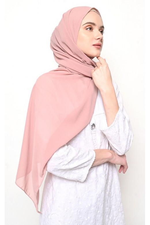Pasmina Cerutti Baby Doll Jahit Tepi Old Rose